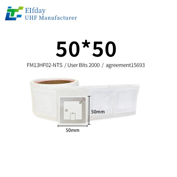 13.56MHz NFC  Management Tag 50*50mm and Round 25mm High-Frequency Recognition Tear-Resistant Film